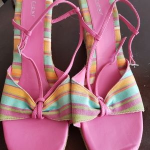 12W Pink Fioni wedge heels